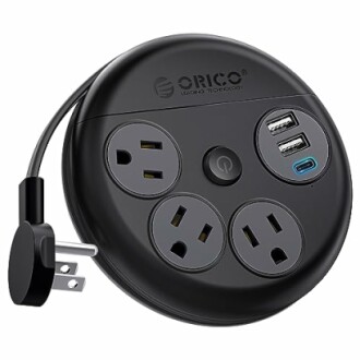 ORICO Travel Power Strip Review: Portable 3 Outlets 3 USB Ports (1 USB C)